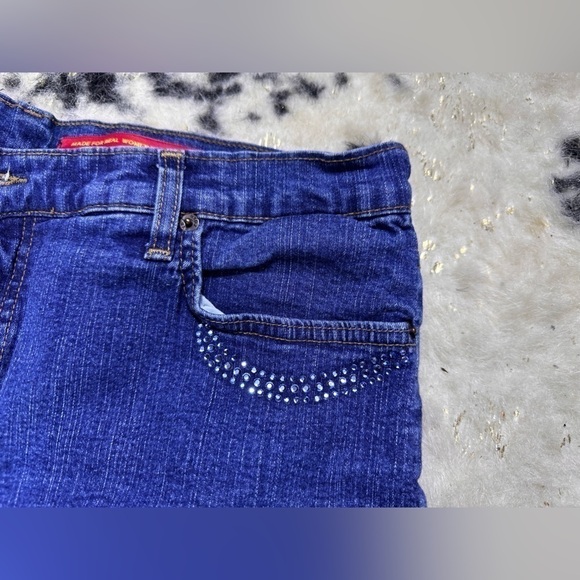 NYDJ Vintage Dark Wash High Rise Straight Leg Tummy Tuck Denim Jeans Size 16 - Picture 4 of 10